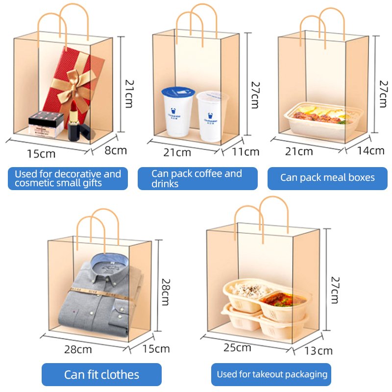 Custom logo 100pcs kraft paper shopping gift bag with handle party gift bag Clothing Packaging Shopping bag Gravure Printing