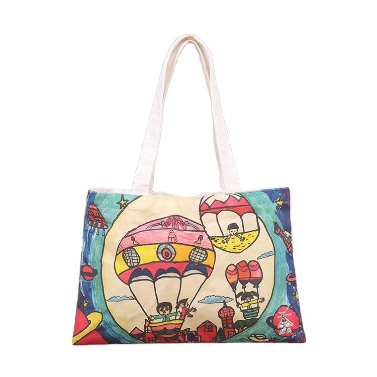 New Patterned Tote Bag Oversized Canvas Tote Bag With Custom Imprinted Logo