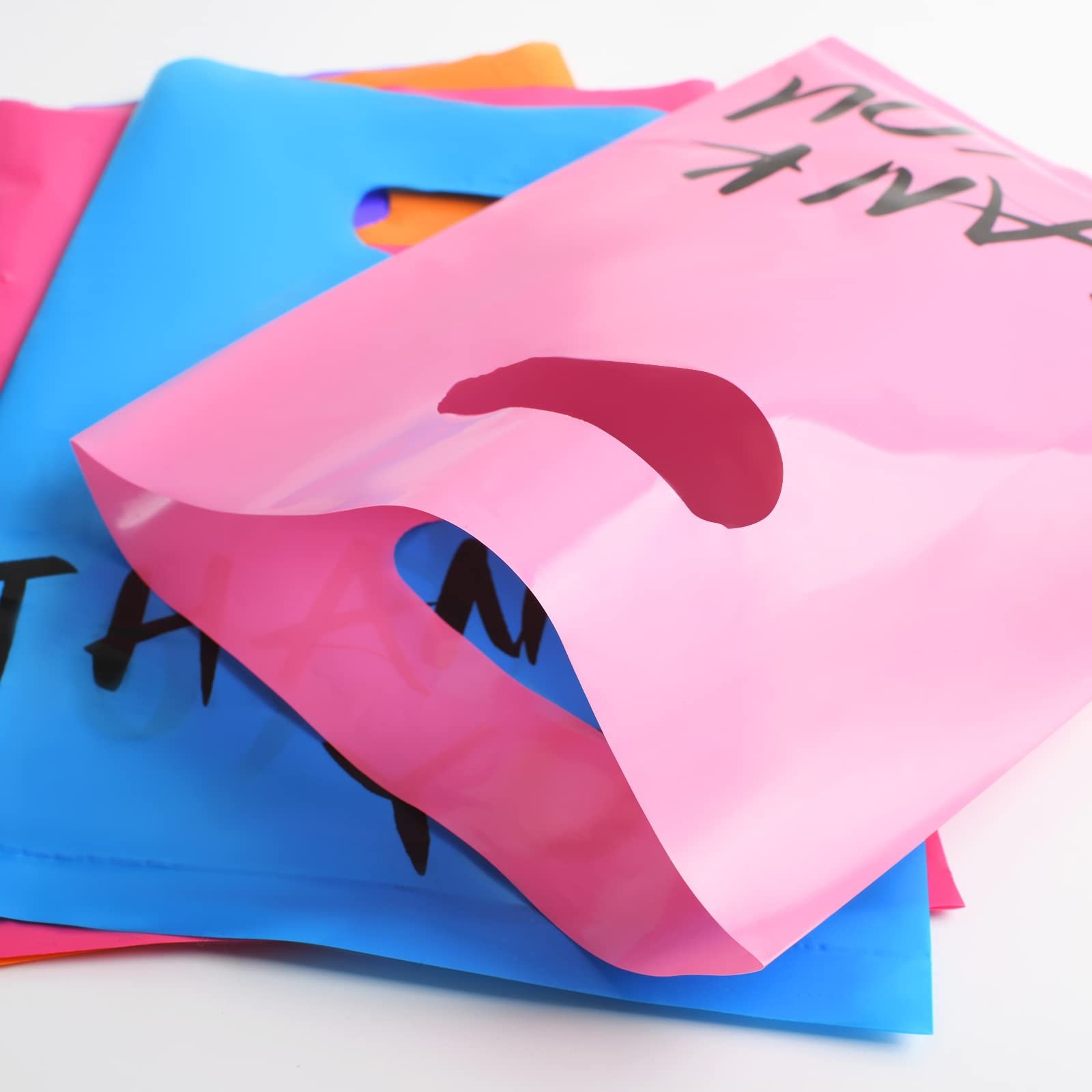 Hot Sell High Quality Custom Personalized Die Cut Plastic Bag Biodegradable Die Cut Shopping Bags With Handle
