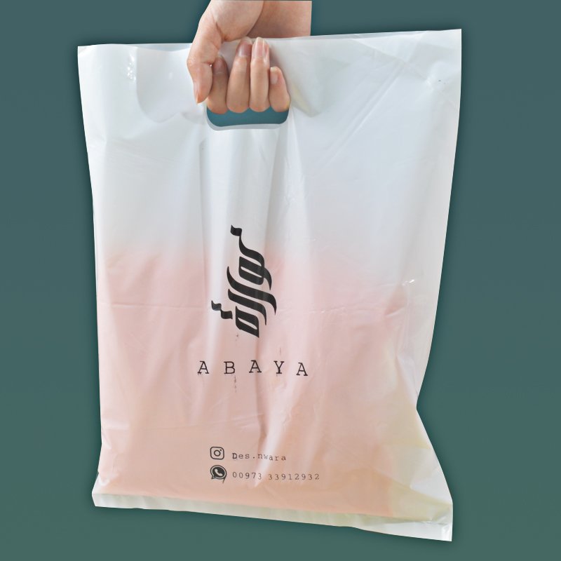 transparent grocery gift carrier plastic die cut handle bag poly luxury retail shopping boutique bags reusable shopping bag