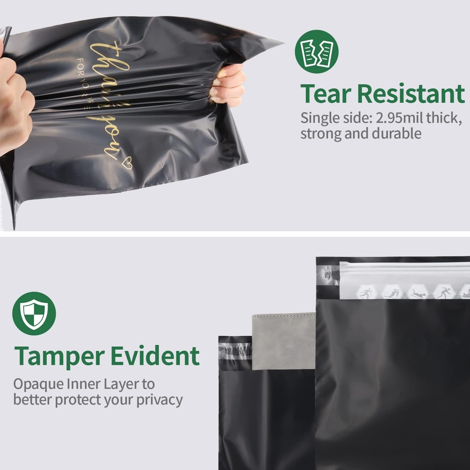 ECO-friendly Custom Compostable Biodegradable Patterned Polymailer Shipping Bubble Matte Poly Mailer Bag
