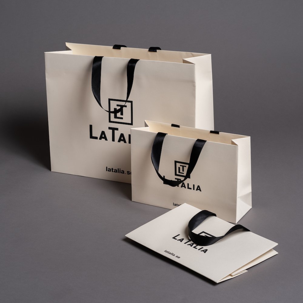 Custom Logo Printed Luxury Paper bags jewelry Bracelet Packaging Gift Shopping Bag with ribbon close