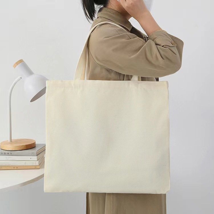Custom Canvas Shopping Tote Bags with Logos Outdoor Handled Shopping Bags