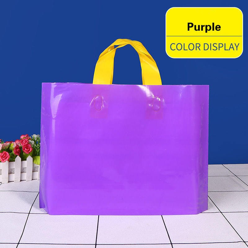 Customized Portable Retail Poly PE Single-layer Eco Friendly Plastic PE Tote Carrier Shopping Bag For Boutique Wholesale