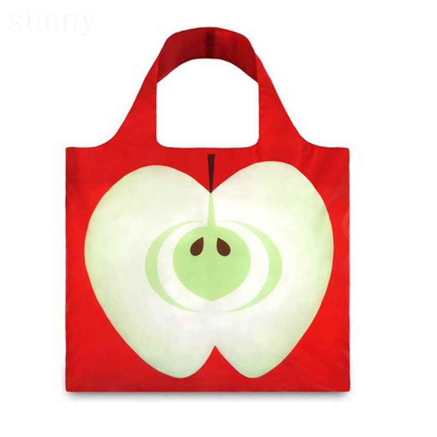 Portable Floral Animal Pattern Polyester Packable Grocery Tote Bag Environmental Protection Reusable Folding Shopping Bags