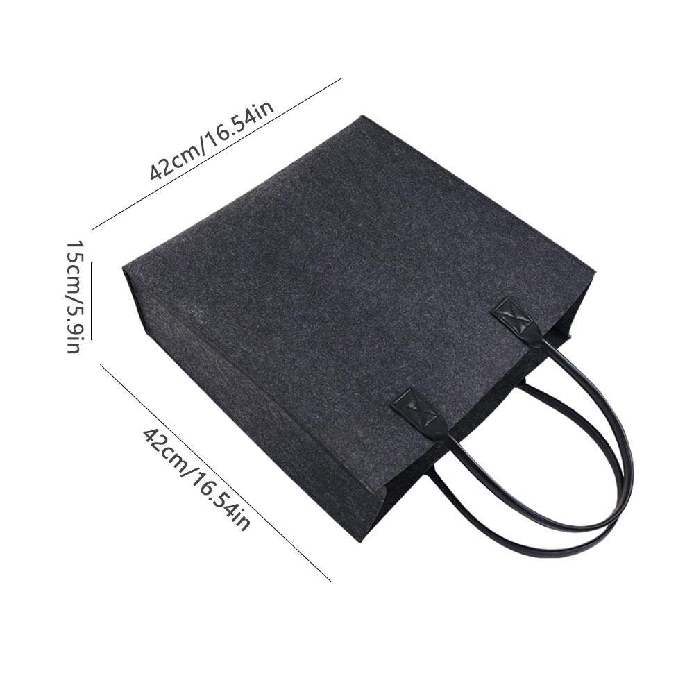 Promotion Eco-friendly 2mm Gray Reusable Felt Tote Bag Fashioned Handbag for Food Delivery Shopping Custom Logo Main Material PP
