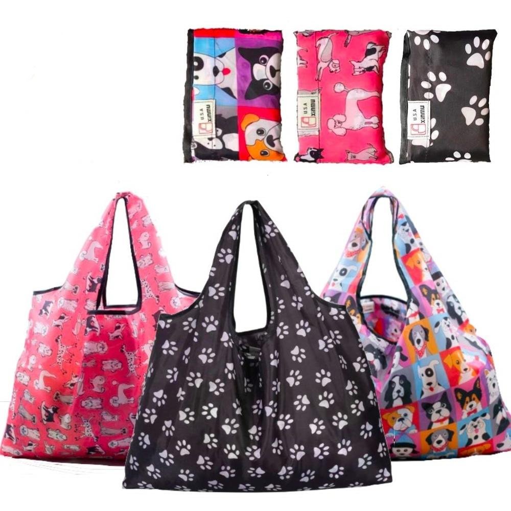 Easy Fold Groceries Tote Bags Ripstop Fabric Washable Durable Lightweight foldable shopping bag shopping fold bag