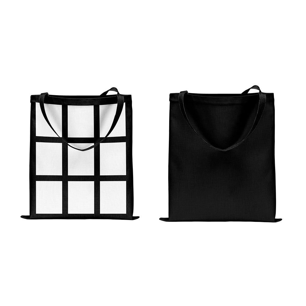 New Launch 9 Panel Linen Custom Design Heat Transfer Shopping Bags Sublimation Tote Bag
