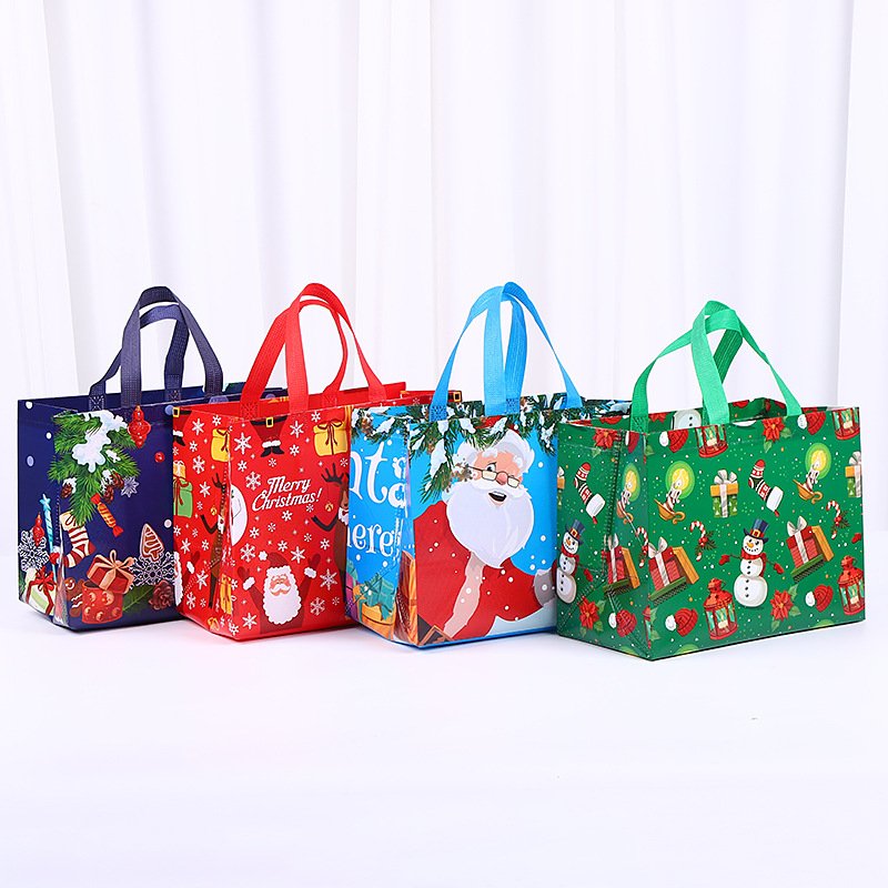 Wholesale customizable logo Christmas gift bags hot selling Christmas shopping bags