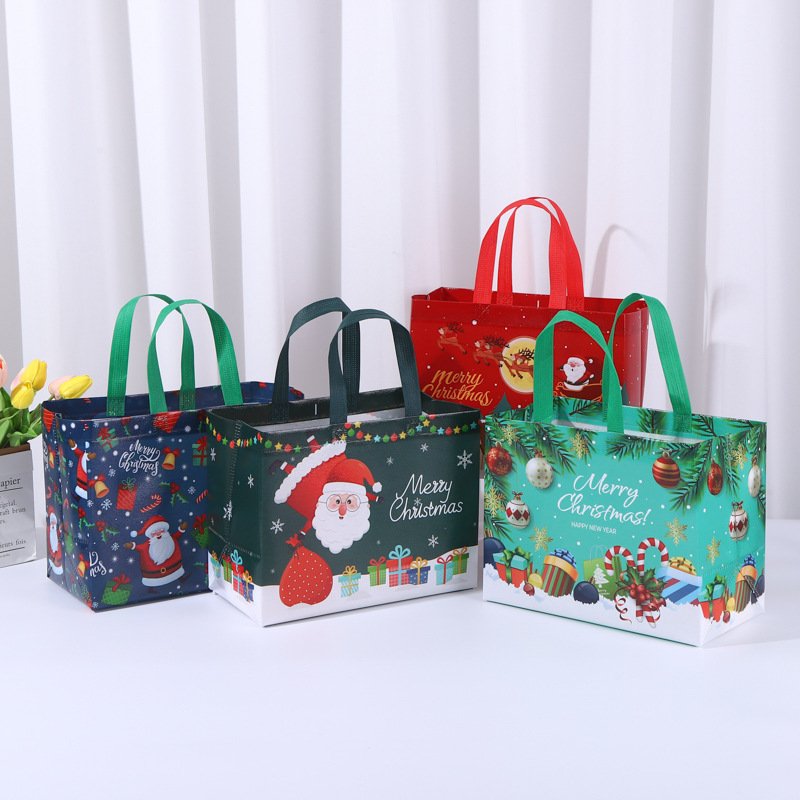 Wholesale customizable logo Christmas gift bags hot selling Christmas shopping bags