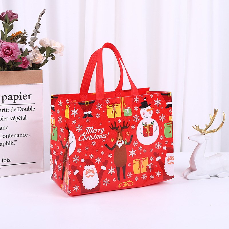 Wholesale customizable logo Christmas gift bags hot selling Christmas shopping bags