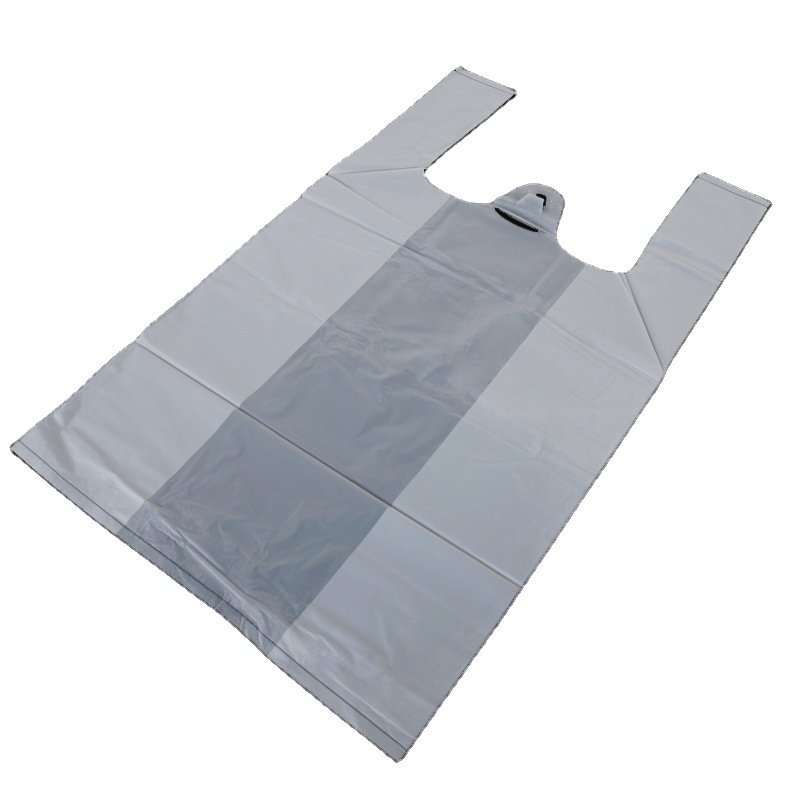 Biodegradable compostable plastic vest bag plastic shopping bag with calcium carbonate