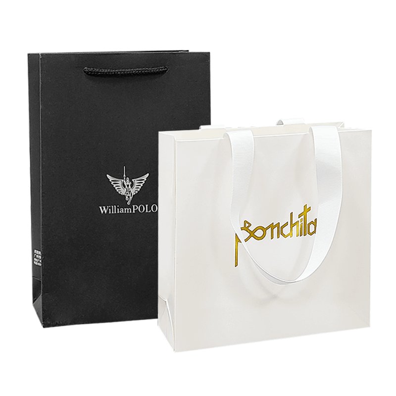 Personalization Blue and Pink Shaded Gift Shoe Clothing External Packing Carry Bags Repeatable Shopping Paper Bag with Packaging