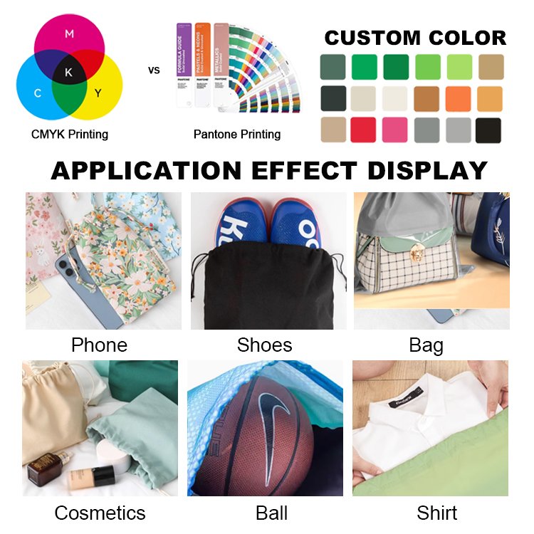 Custom Eco-Friendly Reusable Cotton Canvas Laundry Drawstring Backpack Eco-friendly Shopping Bags
