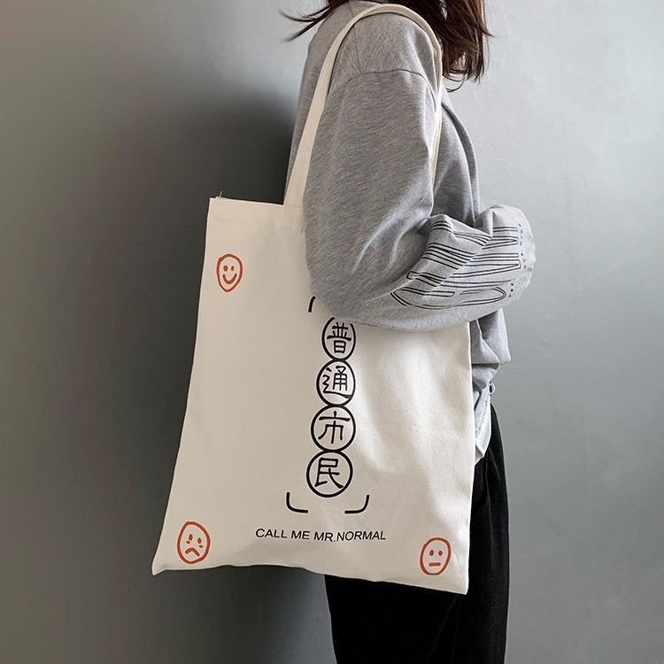 100 cotton canvas tote bag with zipper