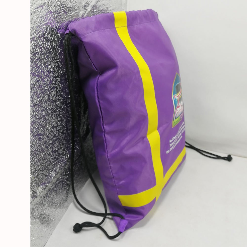 420D 210D non woven sequin drawstring shopping bag with backpack function for promotion