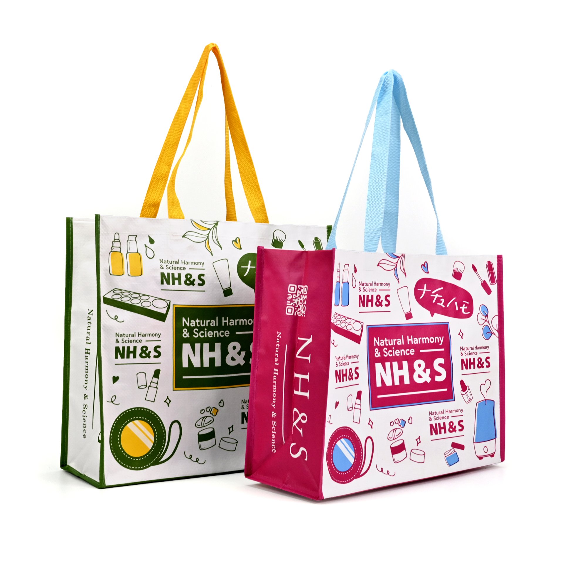 Custom Logo Printing Eco-Friendly Reusable Tote Non-Woven Bag Pattern Heat Seal Shopping PP Laminated Bag