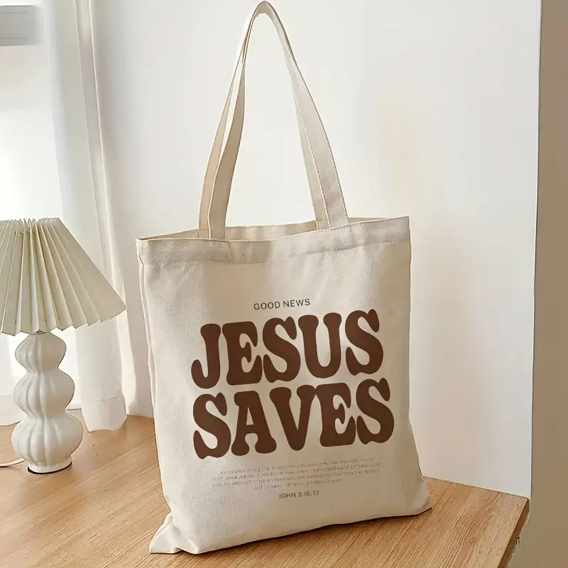 1pcTrendy Canvas pattern Tote Canvas Personalized Shoulder Bag For Travel Women's Reusable Shopping Bag With Custom Printed Logo