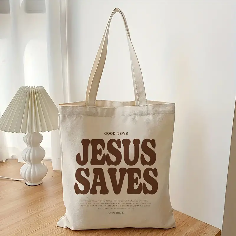 1pcTrendy Canvas pattern Tote Canvas Personalized Shoulder Bag For Travel Women's Reusable Shopping Bag With Custom Printed Logo