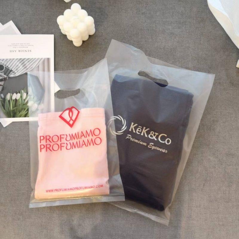 Wholesale Custom Personalized Logo Printed Laminated Reusable Thank You Plastic Shopping Bags With Die Cut Handle