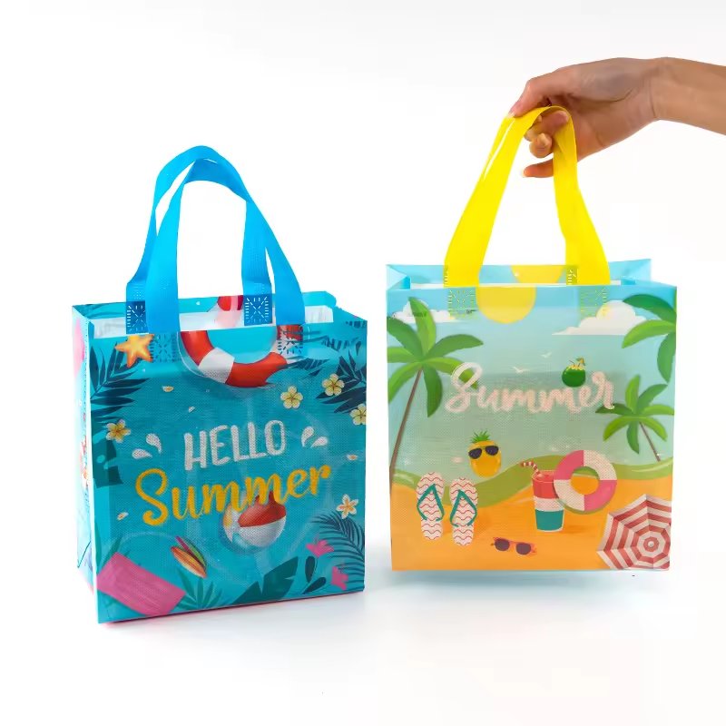 Wholesale factory price pp laminated non-woven shopping bags supermarket promotional bag with custom logo and size