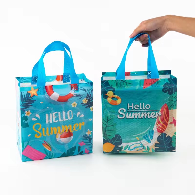 Wholesale factory price pp laminated non-woven shopping bags supermarket promotional bag with custom logo and size