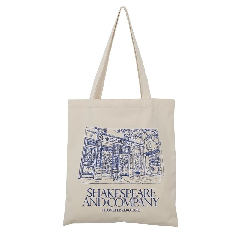 Promotional friendly Blank Plain Cotton Canvas Bags Reusable Shopping Cotton Tote Bags With Custom Logo