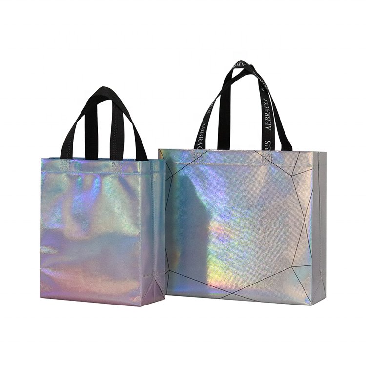Eco-Friendly Stylish Green Shopping Bags Large Capacity Foldable Reusable Grocery Totes Durable & Sustainable for Supermarket