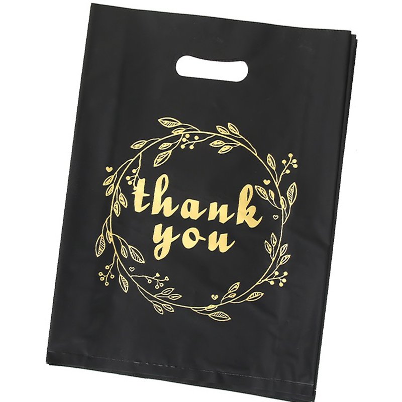 Instock Shop Grocery Boutique Packaging Clothing Shoes Gifts Packing Printing Plastic Shopping Bag With Handle