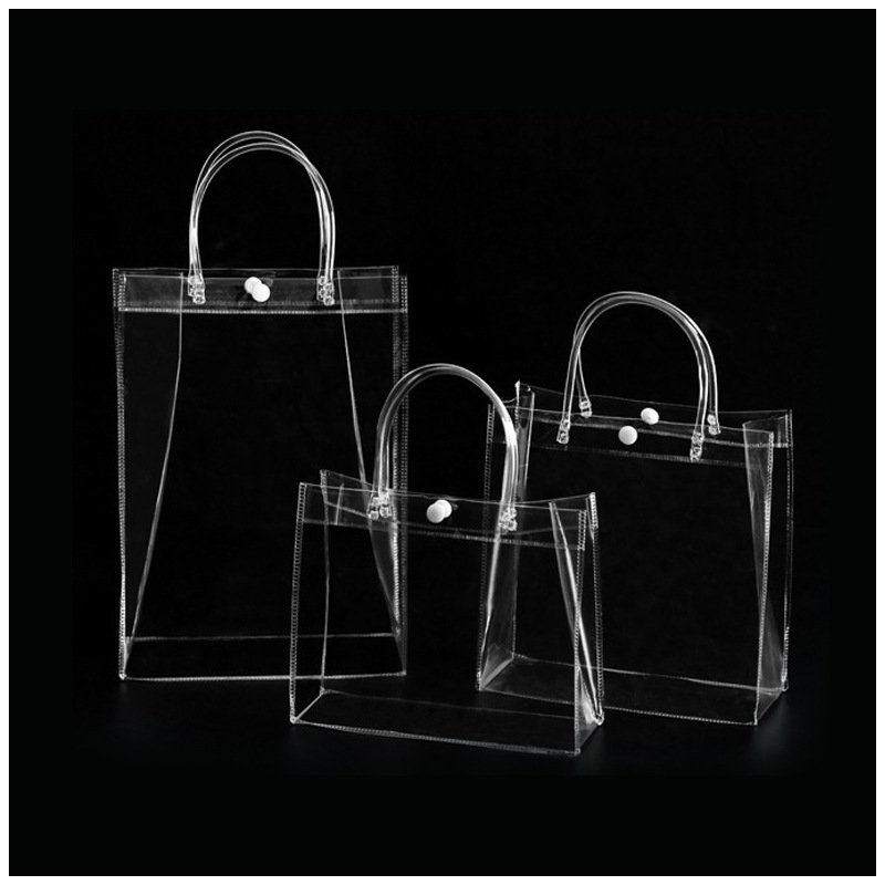 Flower Custom Gift Packaging Bag Transparent Reusable Clear Shopping Pvc Package Wine Glasses Zipper Bag Plastic Glasses Accept
