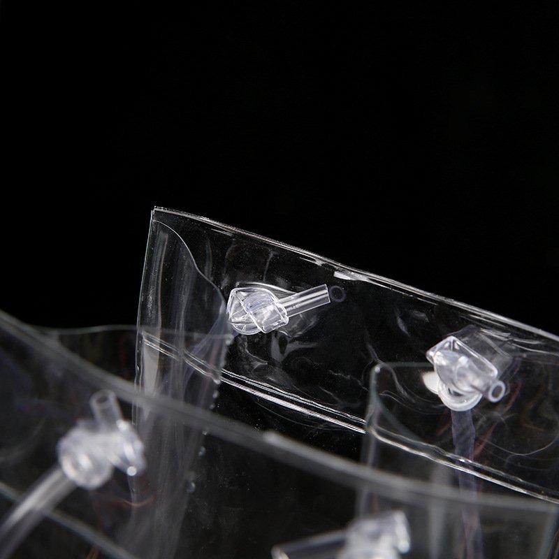 Flower Custom Gift Packaging Bag Transparent Reusable Clear Shopping Pvc Package Wine Glasses Zipper Bag Plastic Glasses Accept