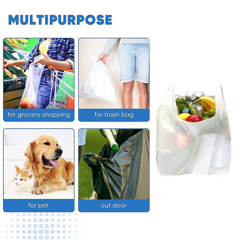 Cornstarch Biodegradable Packaging Bag Hdpe Cheap T-shirt Bags Clear Poly Bags With Handles