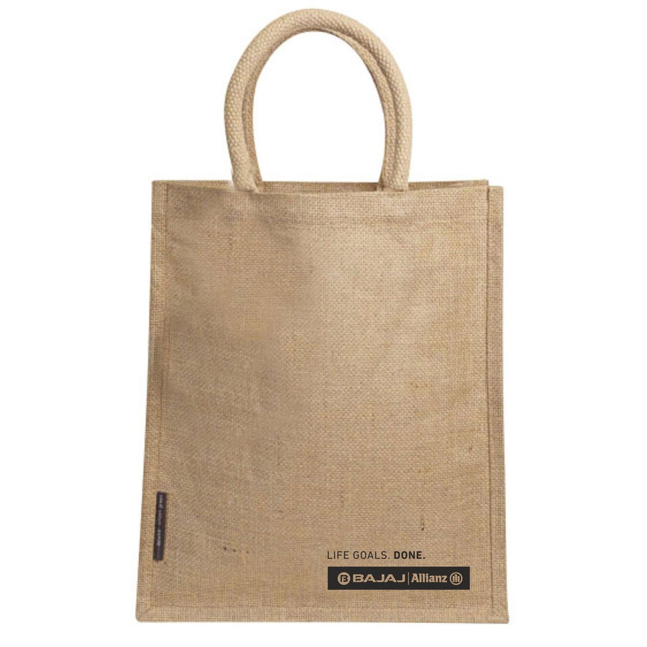 Customizable Jute Fabric Tote Bag Natural Color with Heat Transfer or Silk Screen Printing for Promotional Shopping Use
