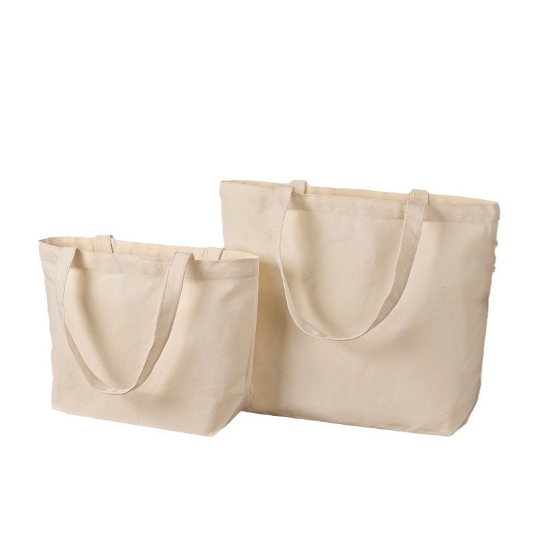 Fashion Eco Friendly Cheap Reusable Custom Logo Plain White Organic Cotton Canvas Tote Bag for Shopping