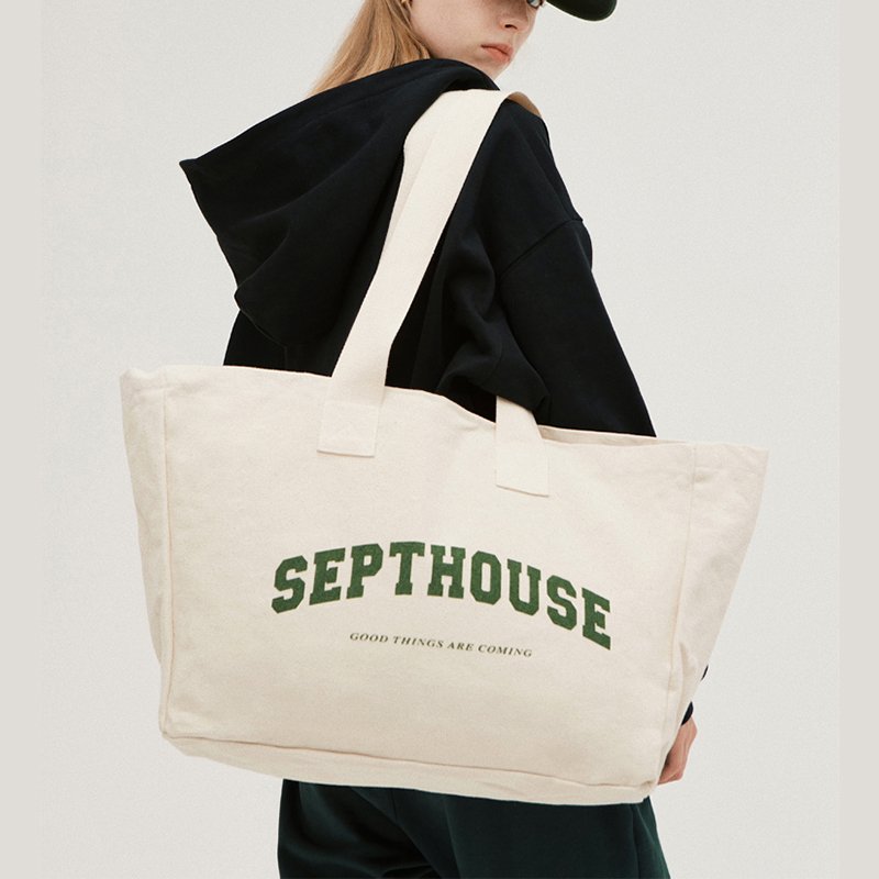 2022 New Design Custom Logo Large Tote Bag Black Canvas Large Capacity Fashion Shoulder Bags Shopping bag