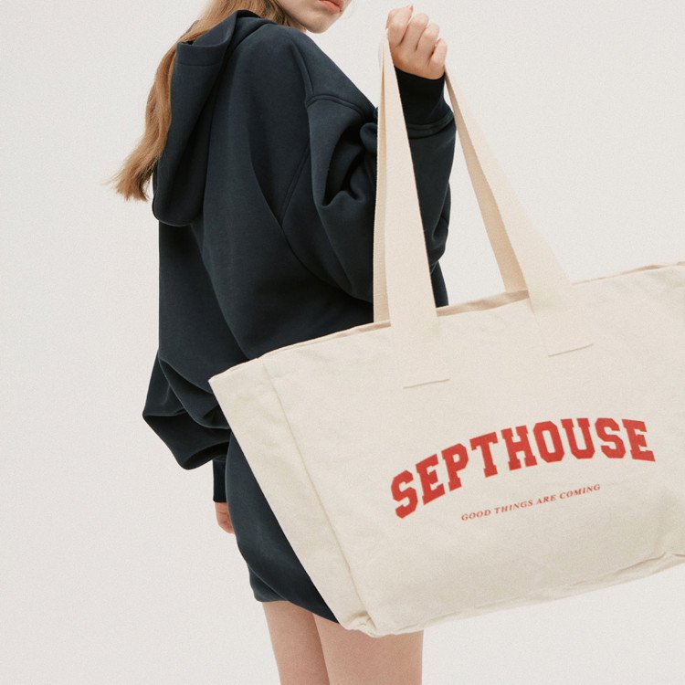 2022 New Design Custom Logo Large Tote Bag Black Canvas Large Capacity Fashion Shoulder Bags Shopping bag