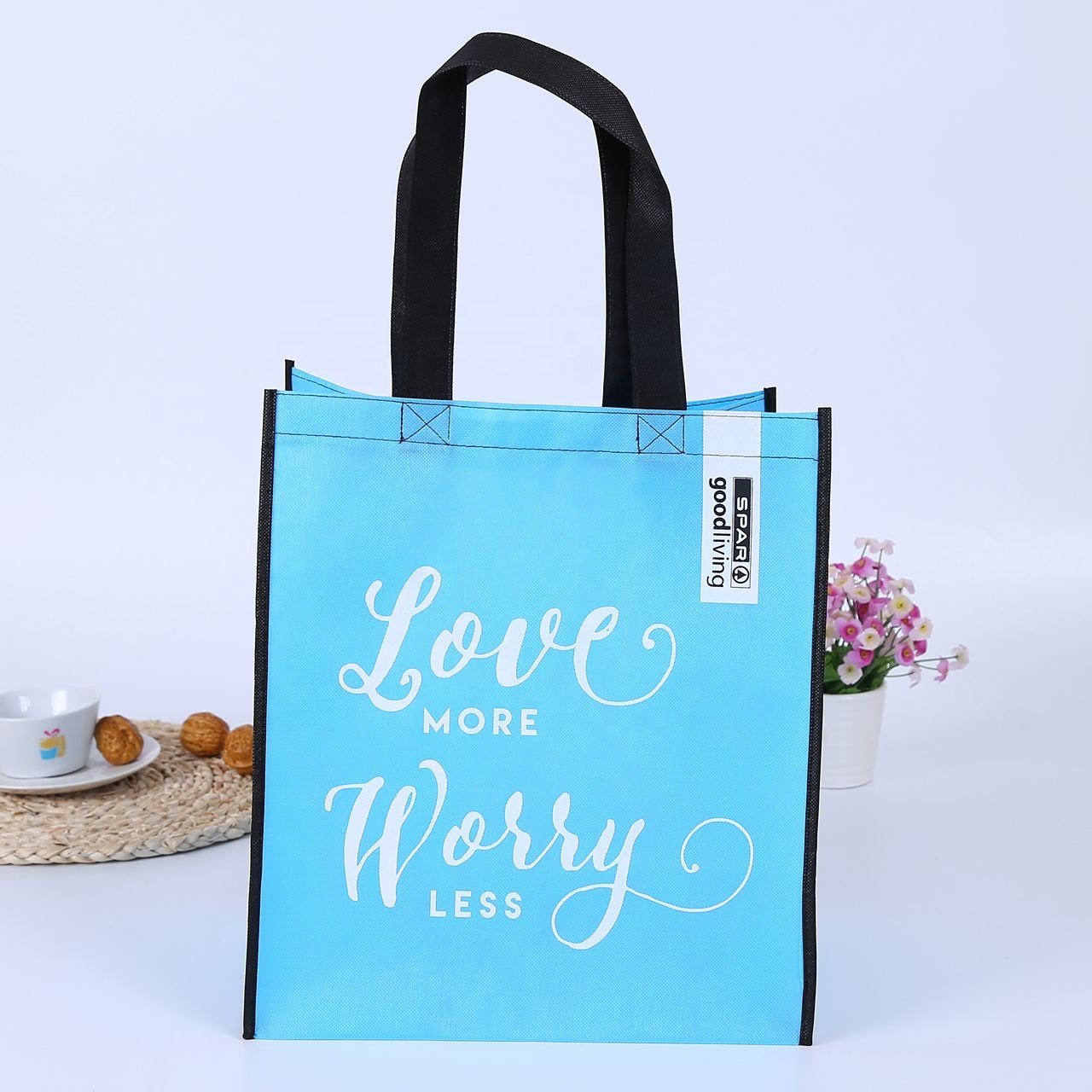 Fashionable recycled non woven Tote Bag PP laminated non woven carry bag non woven shopping bags with logo