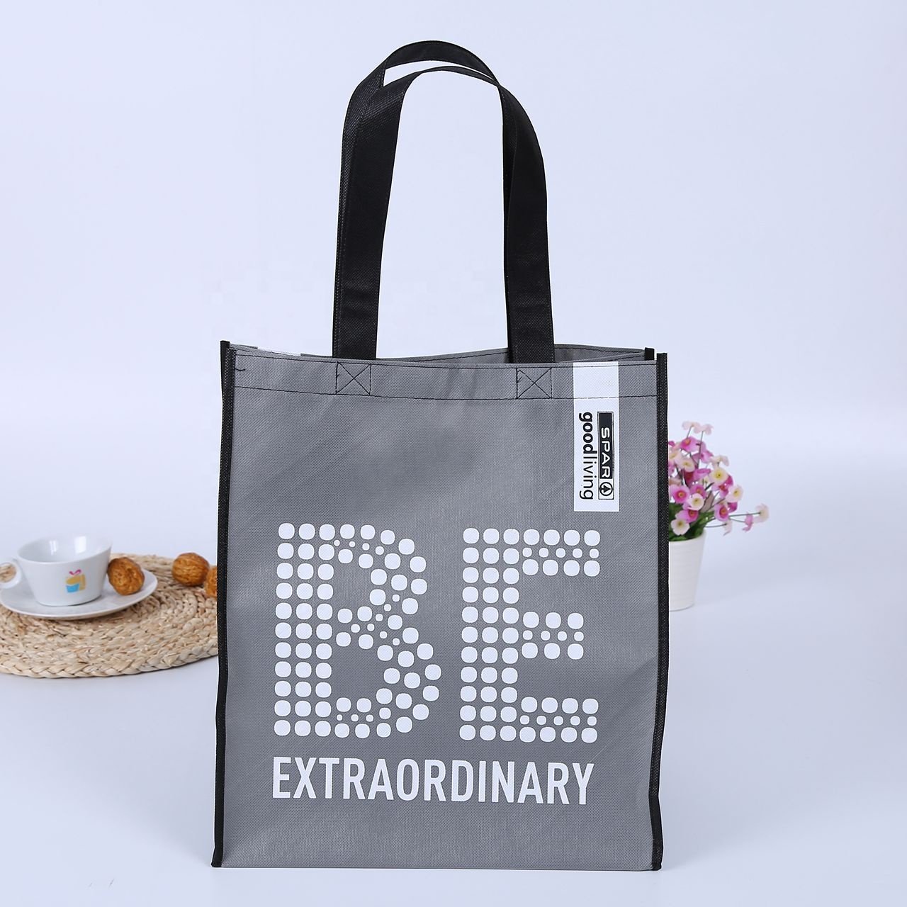 Fashionable recycled non woven Tote Bag PP laminated non woven carry bag non woven shopping bags with logo