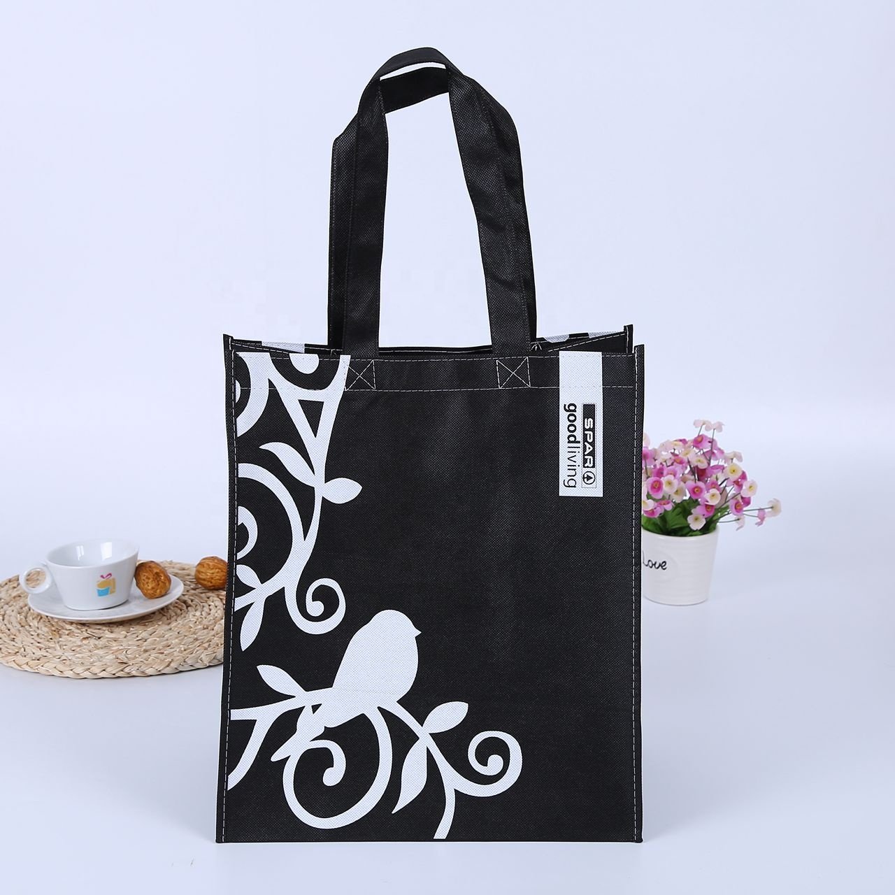 Fashionable recycled non woven Tote Bag PP laminated non woven carry bag non woven shopping bags with logo