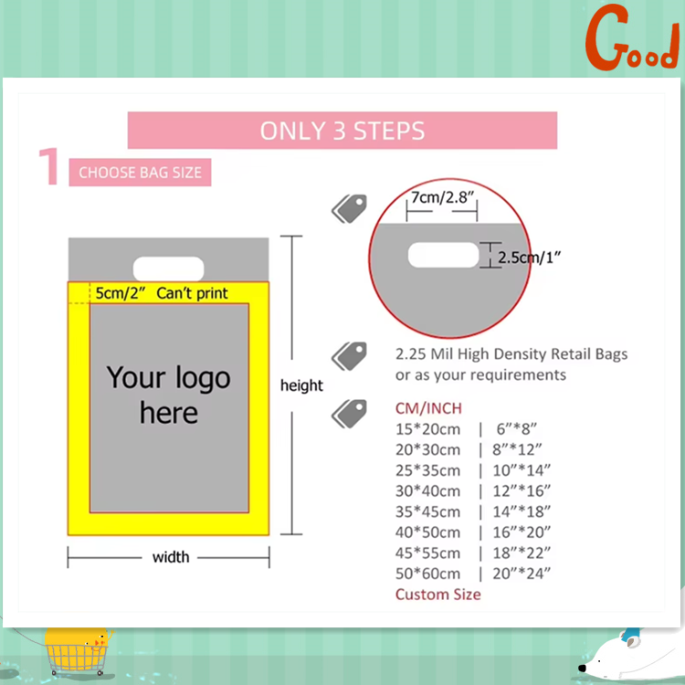 Yiwu Oke Factory Wholesale 30*40CM Shrink Fashion Print Clothing Shopping Bag Plastic Handbag Gift Packaging Bag