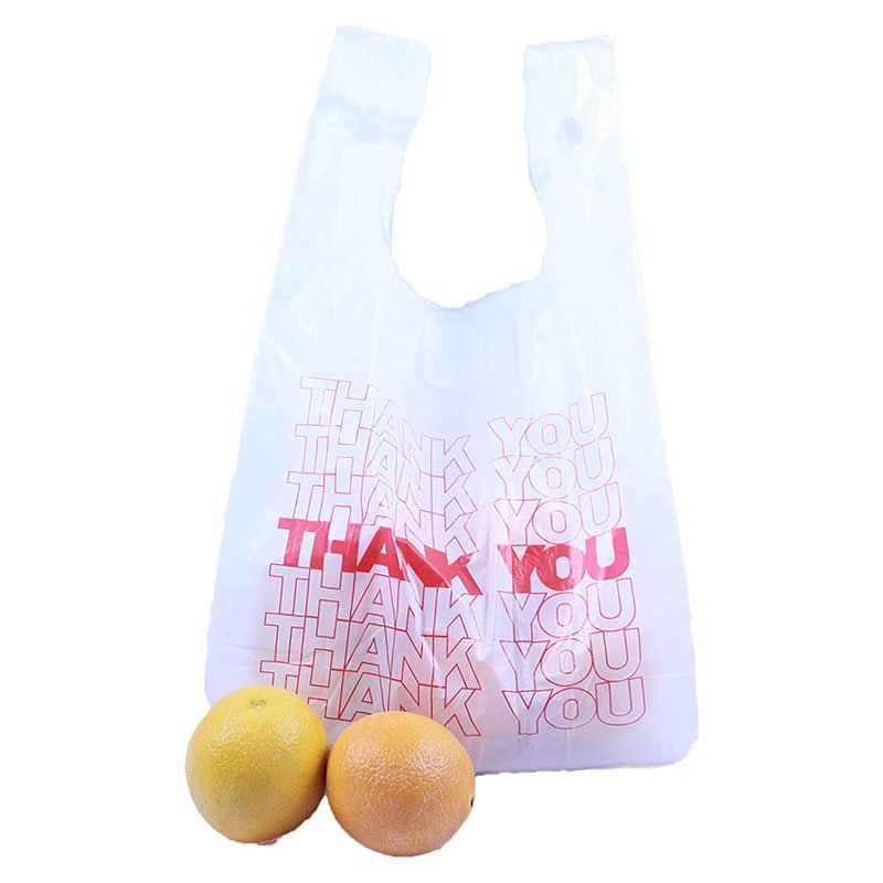 Cheap Recyclable and Biodegradable Material with Gravure Printing Customized Logo T-Shirt Shopping Bag
