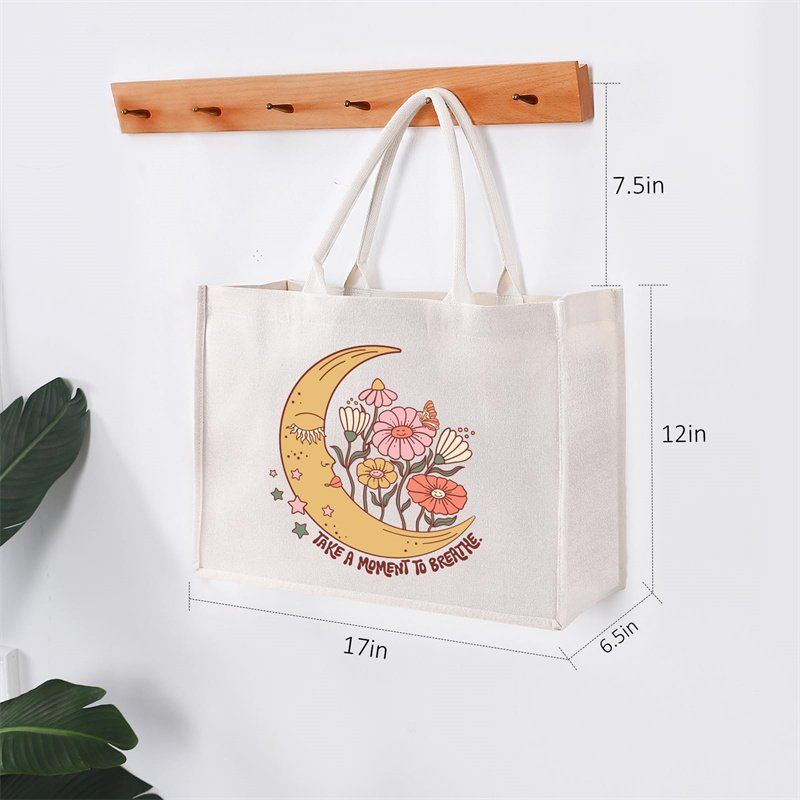 Custom Print Logo Cheap Reusable Shopping Bags Plain White Blank Cotton Canvas Tote Bag Large Amount Of Stock