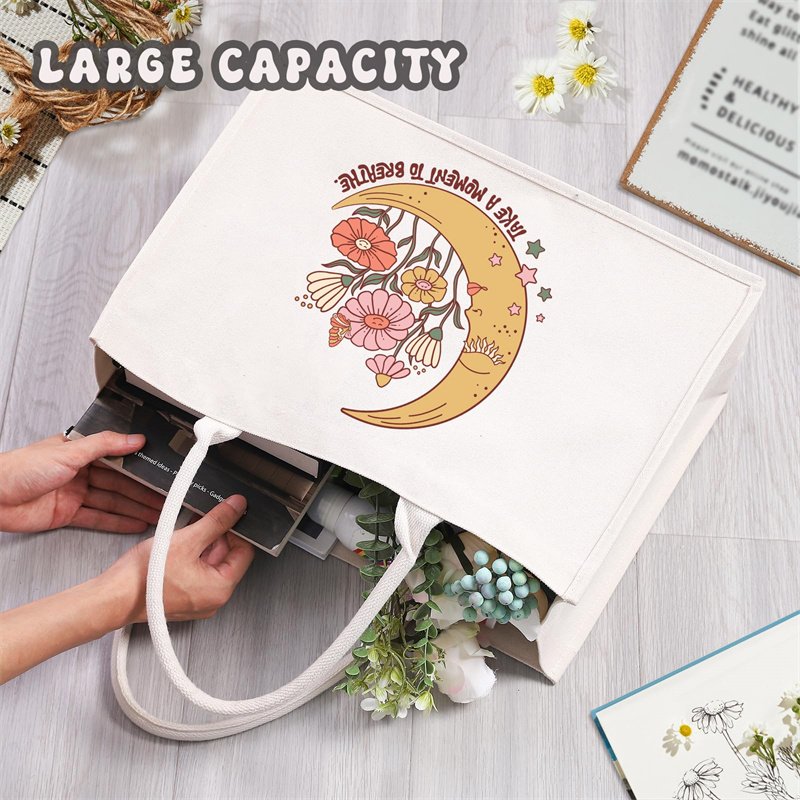 Custom Print Logo Cheap Reusable Shopping Bags Plain White Blank Cotton Canvas Tote Bag Large Amount Of Stock