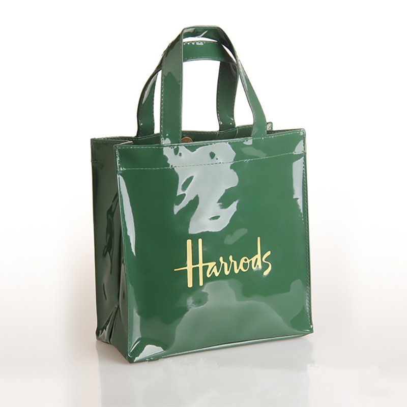 Luxury Custom PVC Tote Shopping Bag With Lining Promotional PVC Shopping Bag Reusable Waterproof PVC Shoulder Shopper Bag