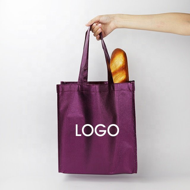 OEM/ODM Customized Printed Tote Grocery RPET Reusable Non Woven bag Laminated shopping bag With Logo