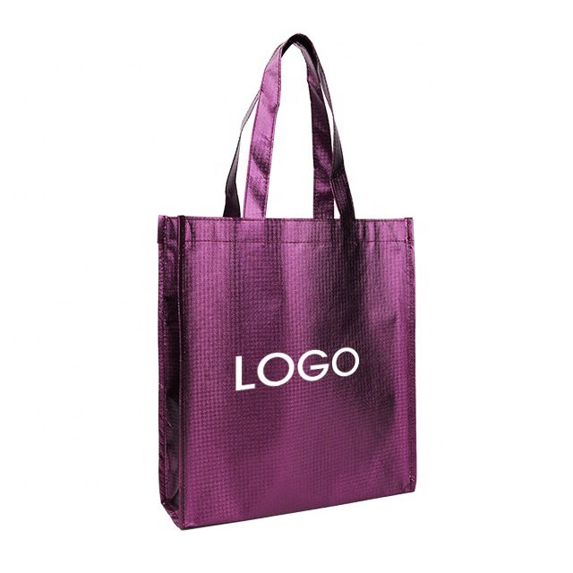 OEM/ODM Customized Printed Tote Grocery RPET Reusable Non Woven bag Laminated shopping bag With Logo