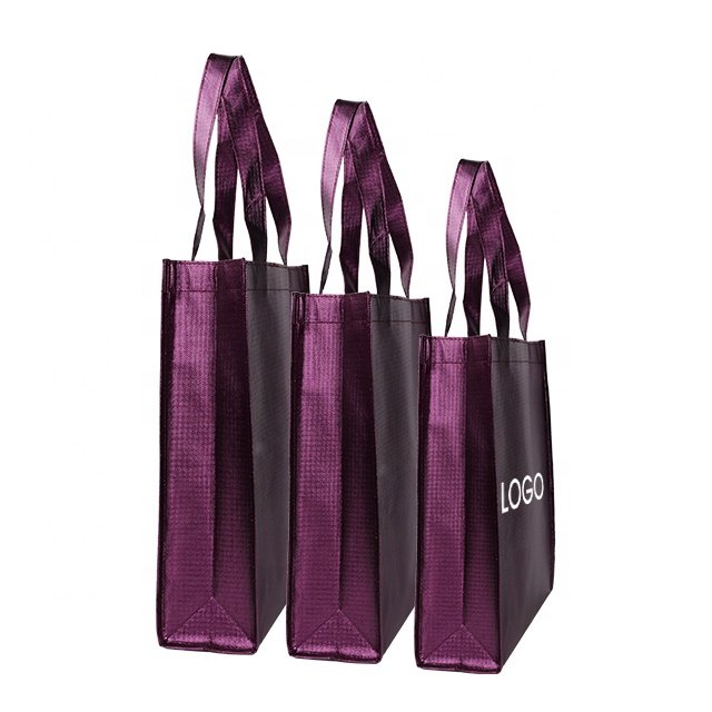 OEM/ODM Customized Printed Tote Grocery RPET Reusable Non Woven bag Laminated shopping bag With Logo