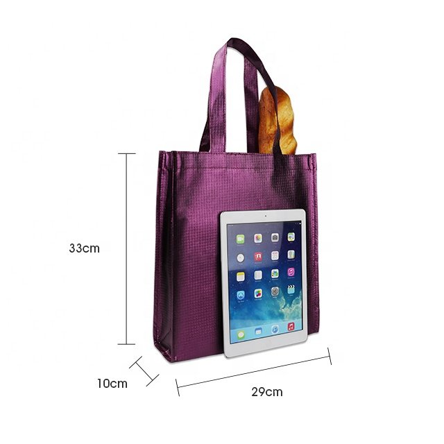 OEM/ODM Customized Printed Tote Grocery RPET Reusable Non Woven bag Laminated shopping bag With Logo