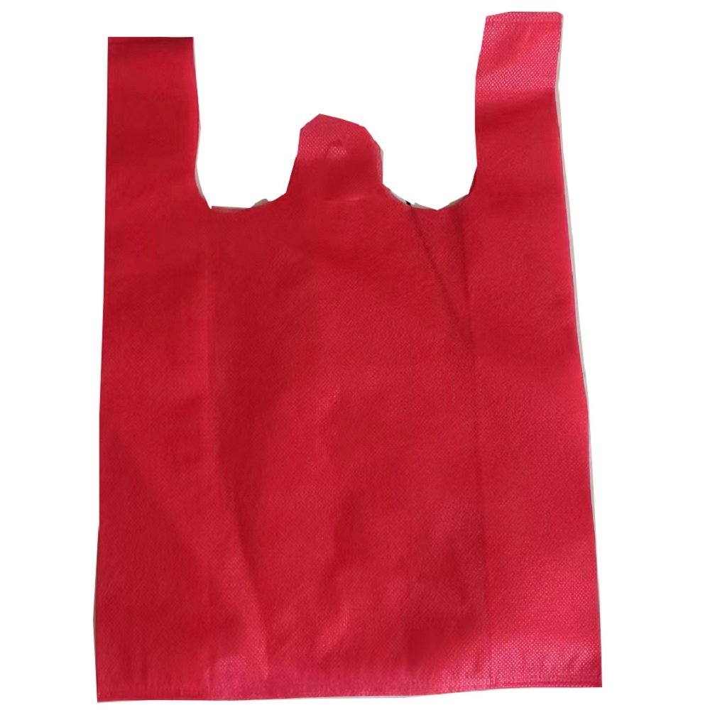 Portable Ecological Non-Woven Fabric Vest T-Shirt Eco-Friendly Handbag Shopping Bag Customizable Spot Heat Press Logo Printing