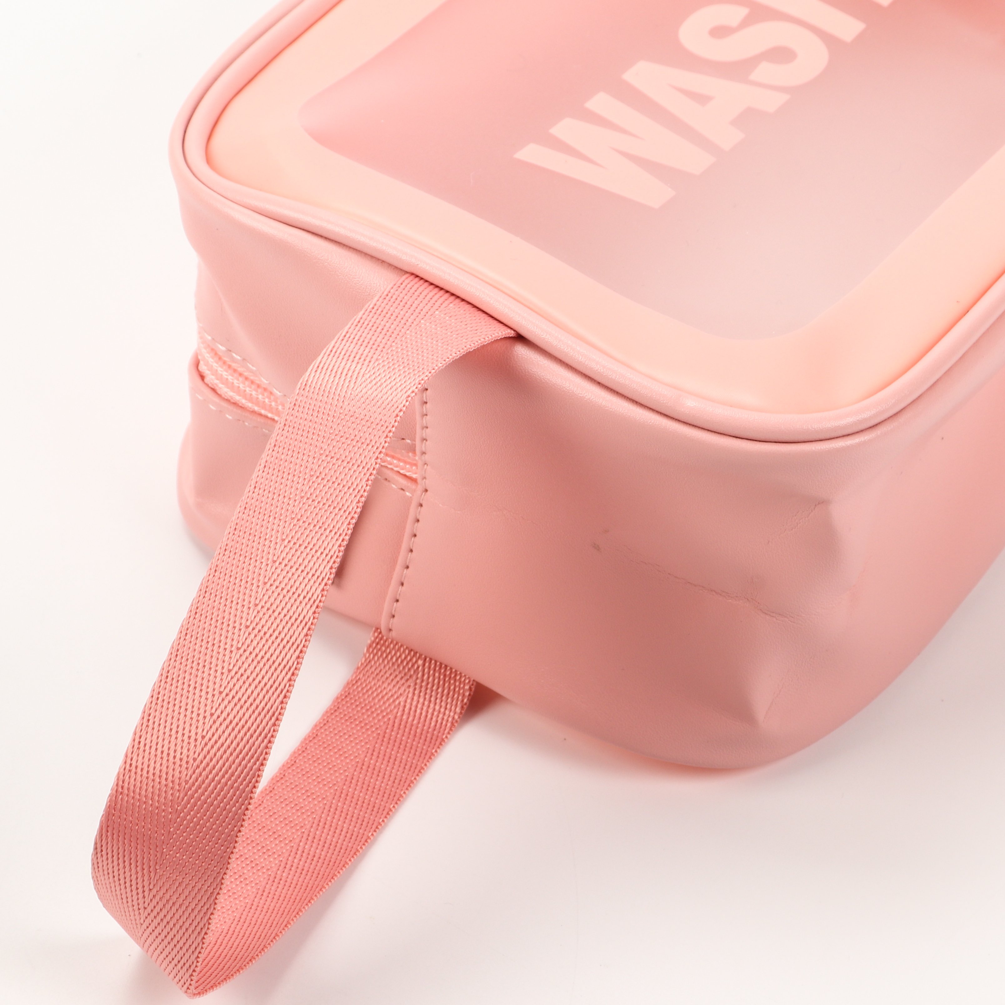 Custom Logo Cheap Manufacturer Zipper Pink Women Toiletry Cosmetic Travel Storage Clear Zipper Pvc Bag